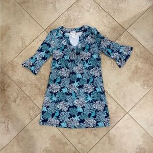 Elegant Teal Floral Midi Dress